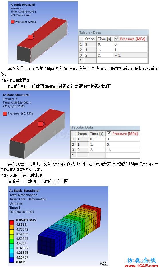 如何在ANSYS WORKBENCH中進行多載荷步的靜力分析？ansys培訓的效果圖片5