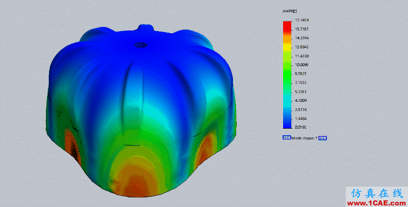 SolidWorks Simulation:黑膠唱片機蓋支撐墊的模態分析solidworks simulation技術圖片5