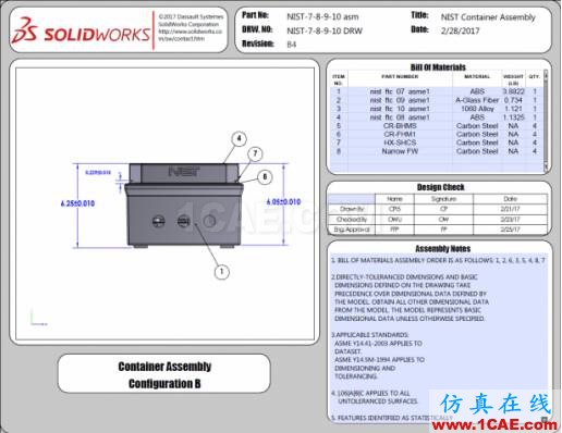 3D PDF樣本:國(guó)家標(biāo)準(zhǔn)與技術(shù)研究所(NIST)測(cè)試裝配體solidworks simulation分析案例圖片9