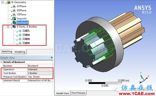 ANSYS Workbench布爾運算ansys結果圖片8