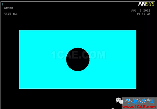 ANSYS對帶孔矩形板的應力分析ansys分析圖片17
