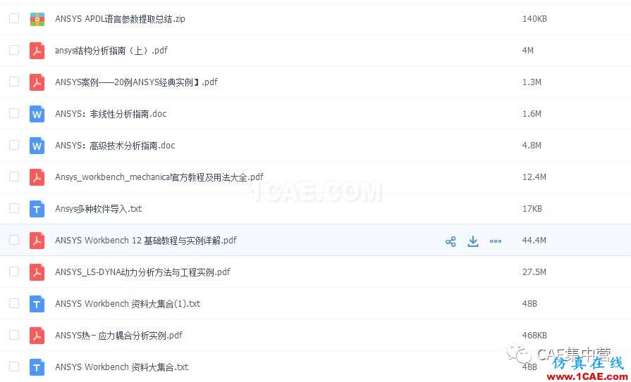 ansys培訓教程（基礎操作+案例分享）一次網盤打包免費領取ansys結構分析圖片2